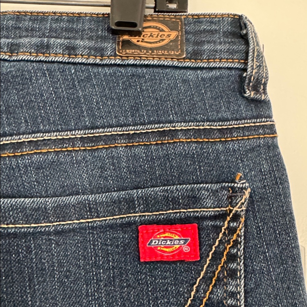 Dickies 5-pocket Women’s Bootcut Relaxed Fit Mid-Rise Denim Blue Jeans Size 8 - Picture 6 of 7